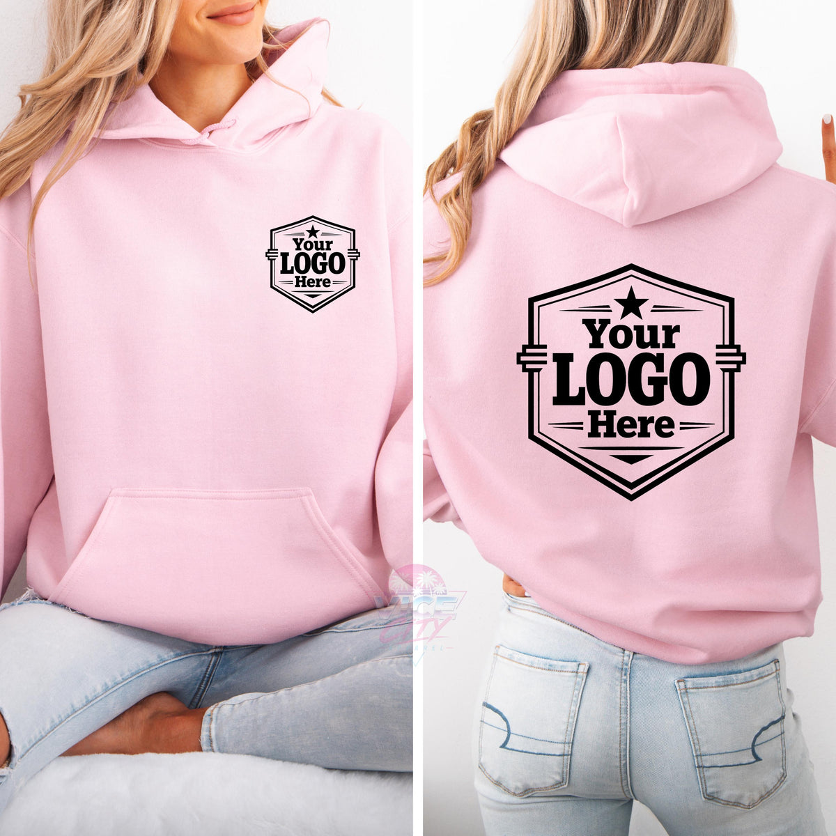 Custom Business Logo Hoodie, Personalized Brand Sweatshirt, Front & Back Custom Logo Shirt, Your Design Here Hoodie, Team Apparel