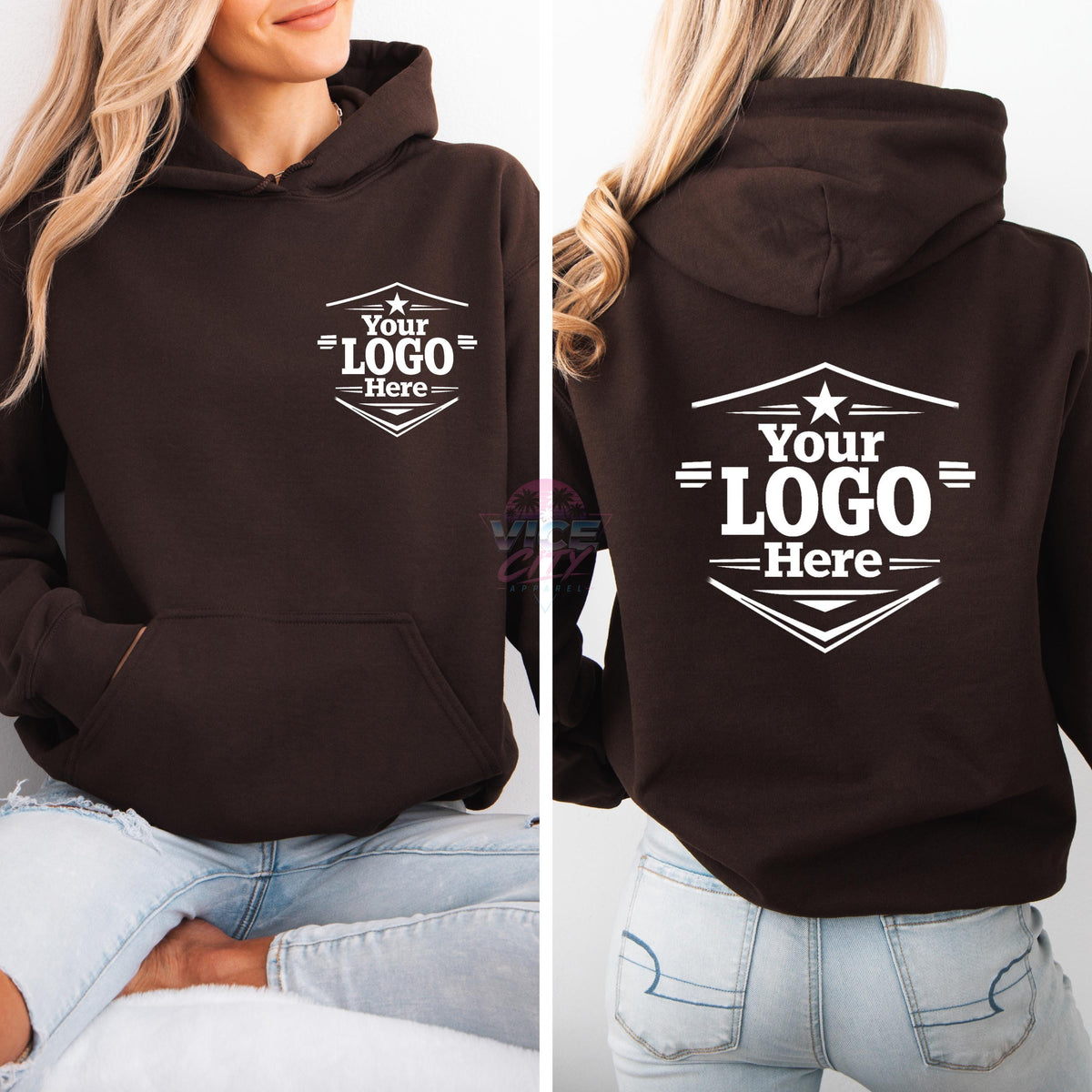 Custom Business Logo Hoodie, Personalized Brand Sweatshirt, Front & Back Custom Logo Shirt, Your Design Here Hoodie, Team Apparel