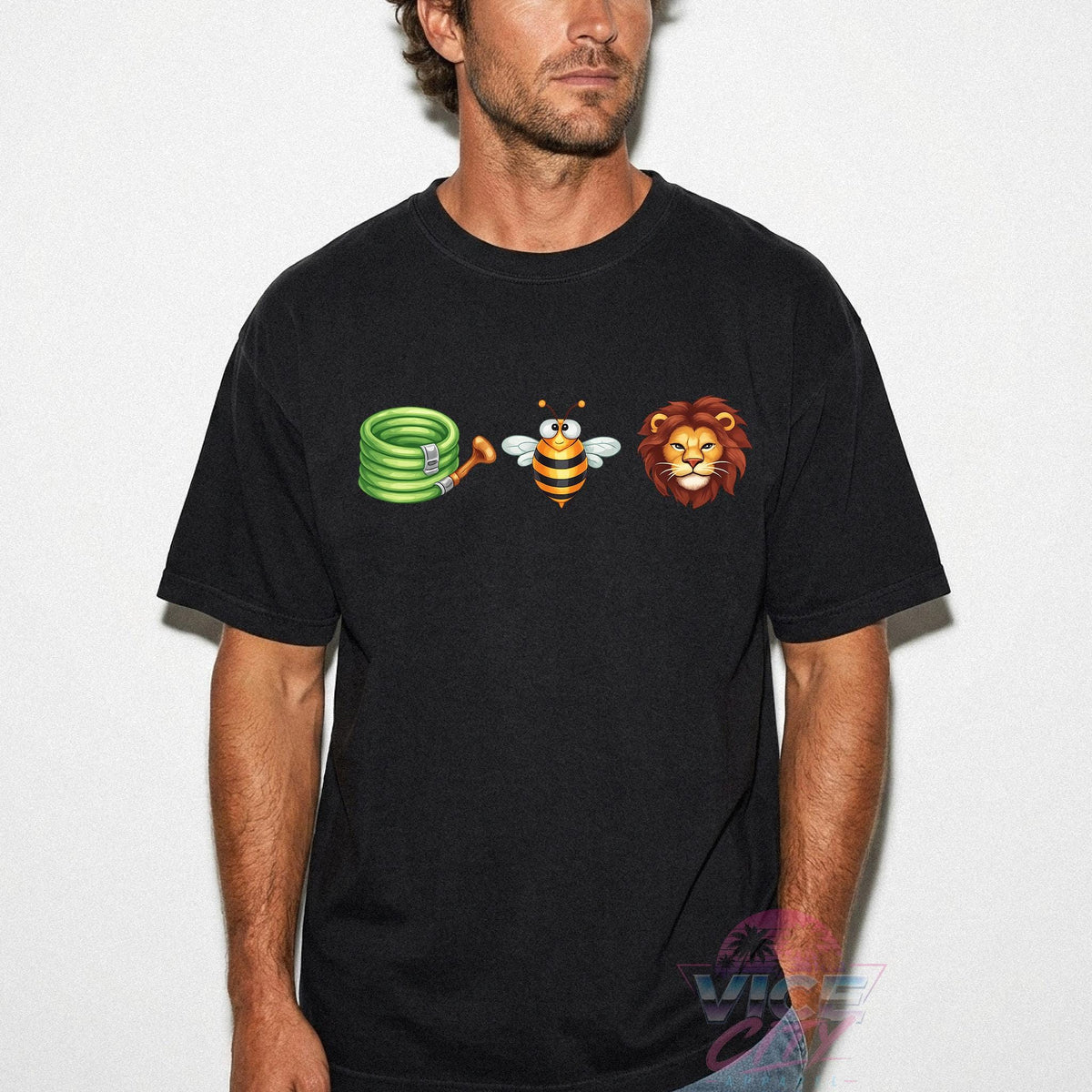 Funny Bee and Lion with Hose T-Shirt