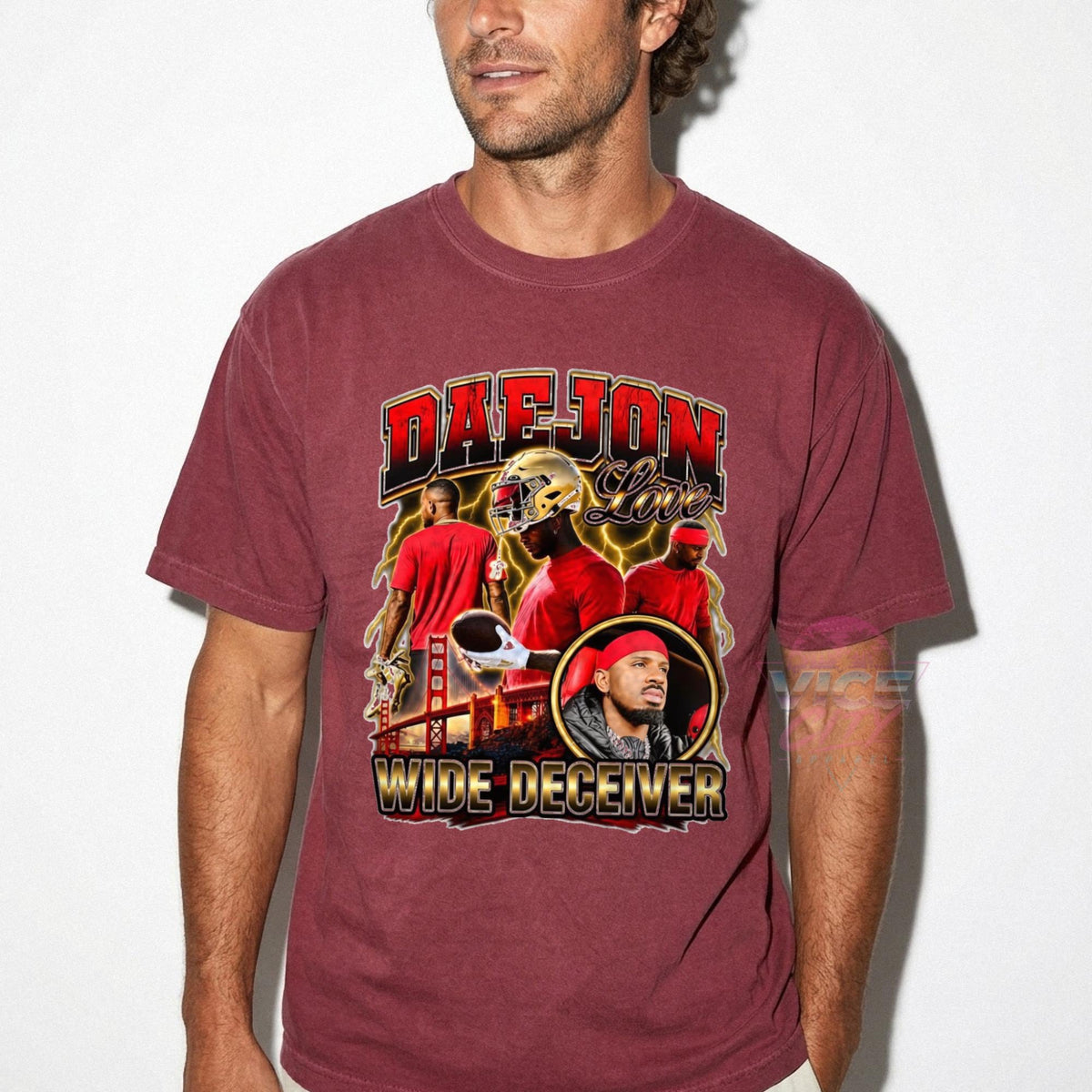 Daejon Love Wide Receiver Fake Football Player T Shirt