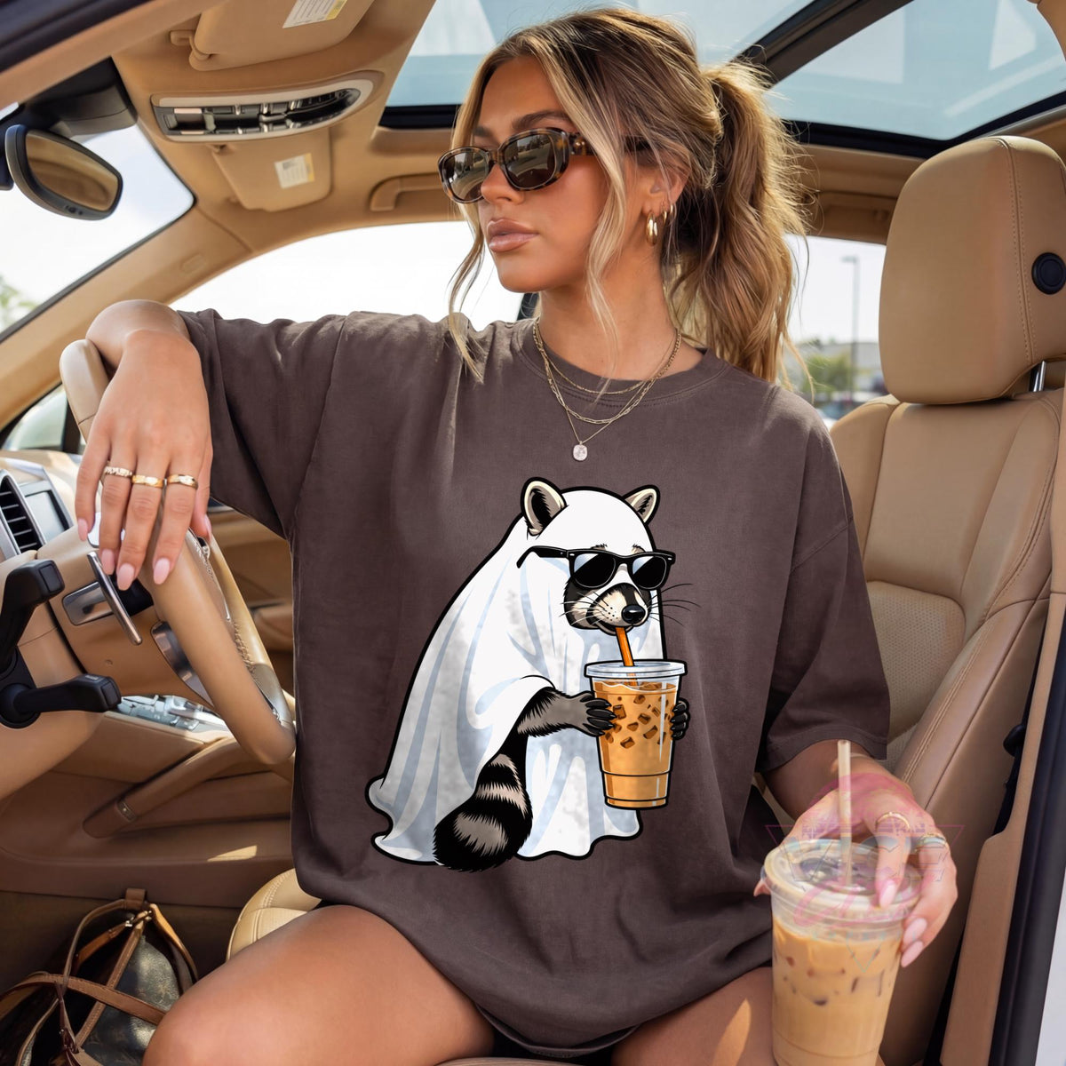 Ghost Raccoon Halloween T-Shirt