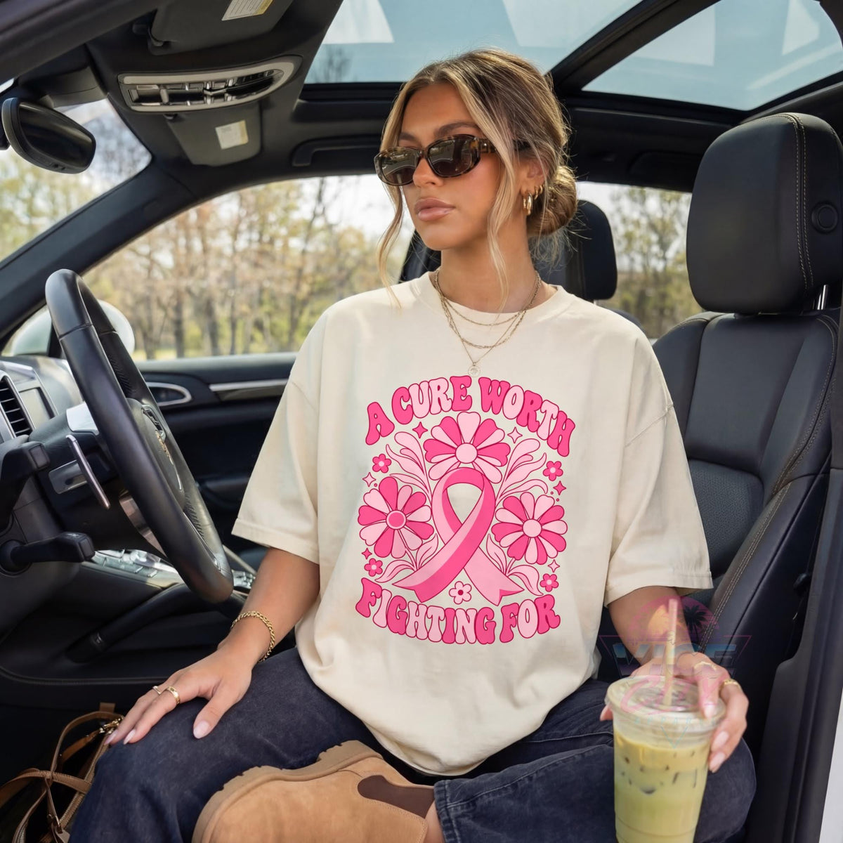 Floral Breast Cancer Awareness Shirt, Cancer Ribbon Tee, Cancer Awareness Shirt, Pink Ribbon Tee, Breast Cancer Support