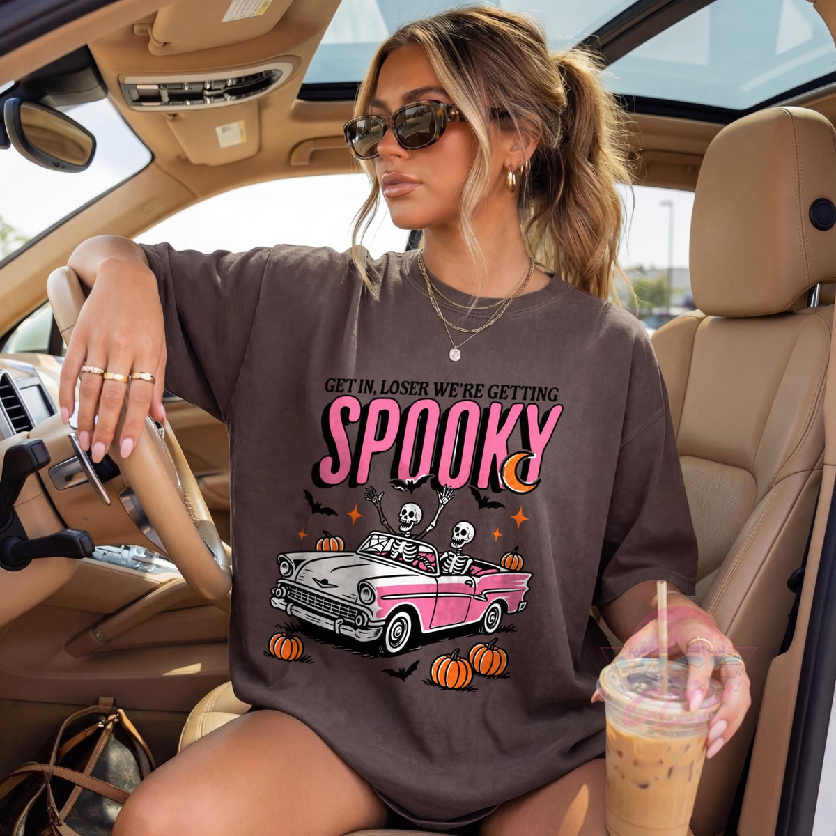 Get In Loser T-shirt that's scary, spooky season, retro Halloween