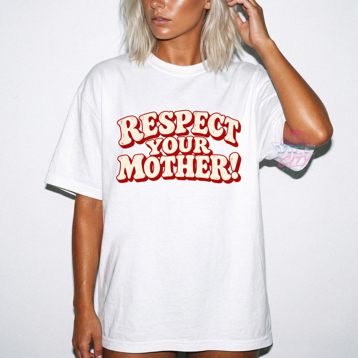 Respect Your Mother T-Shirt, Romantic Retro T-Shirt with Comforting Colors for Mom, Christmas Gift