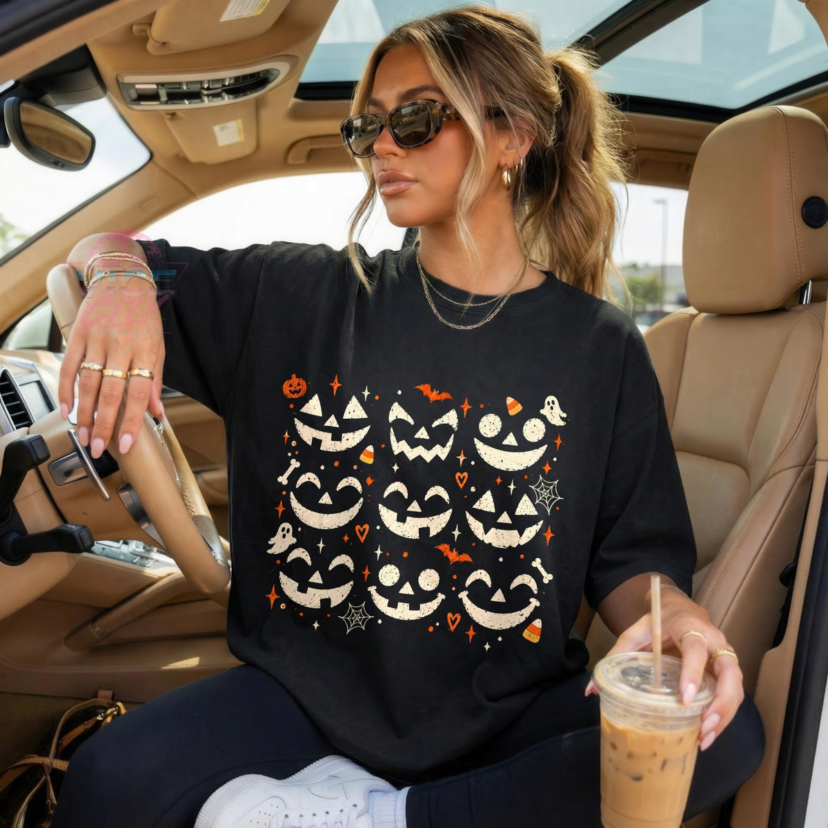 Pumpkin Faces Halloween Shirt, Jack O Lantern Comfort Colors Tee, Spooky Season