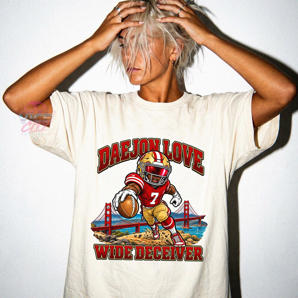 Daejon Love Wide Receiver Fake Football Player T Shirt
