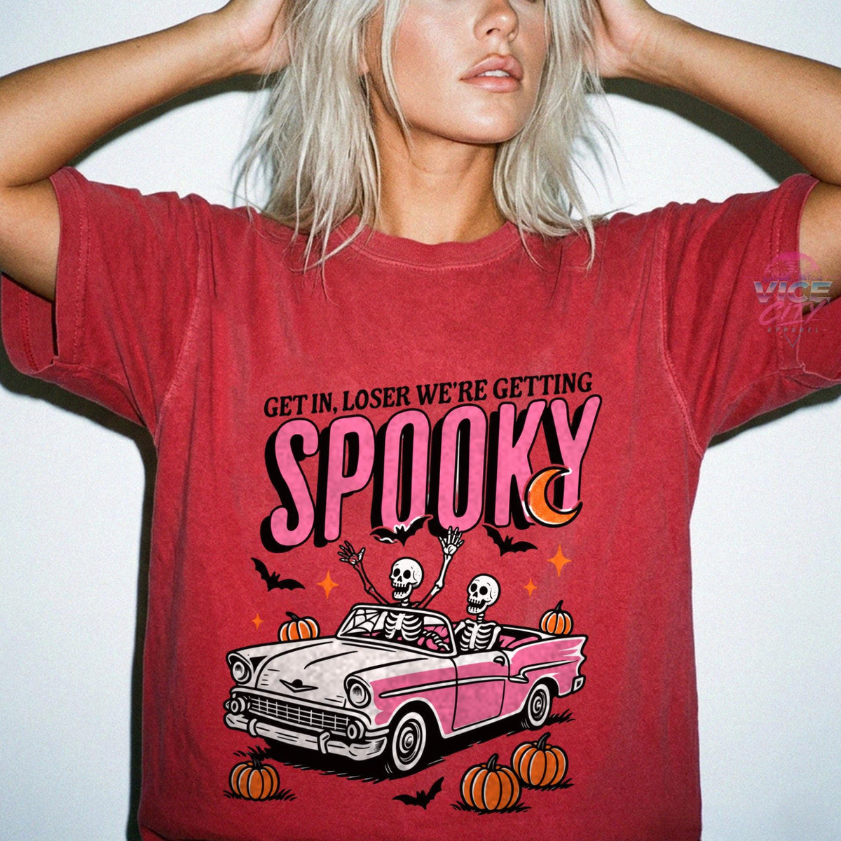 Get In Loser T-shirt that's scary, spooky season, retro Halloween