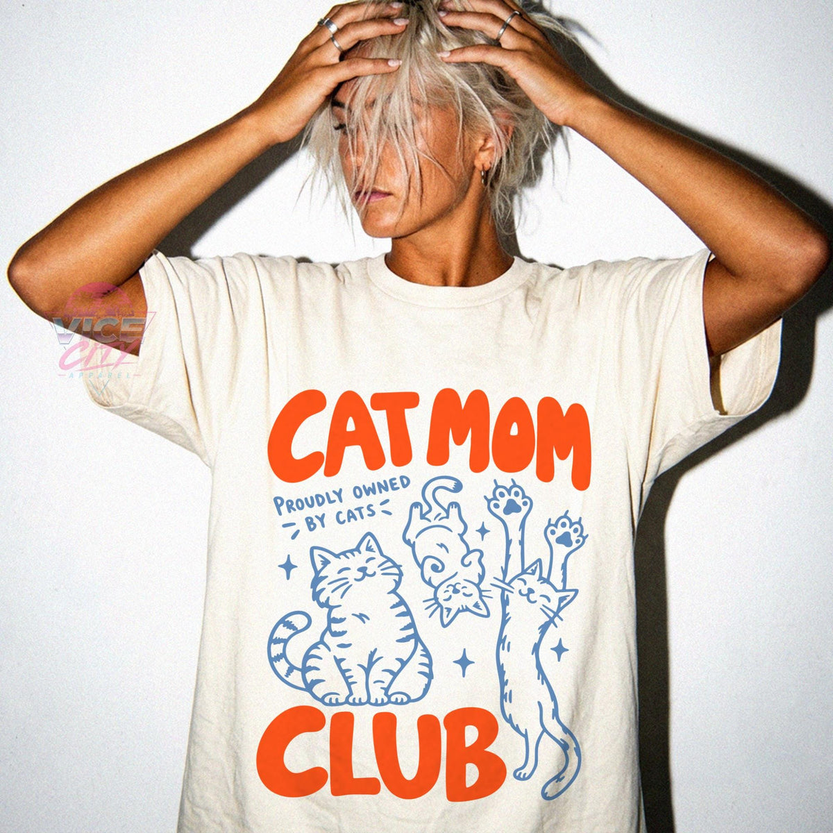 Comfort Colors Cat Mom Club T-Shirt, Proudly Owned by Cats Tee, Cute Cat Lover Shirt, Cat Mom Gift, Funny Cat Owner Tee