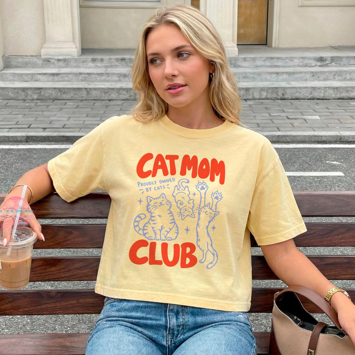 Cat Mom Club Tee, Proudly Owned by Cats Shirt, Cute Cat Lover Graphic Tee, Cat Mom Gift for Her, Funny Cat Owner Shirt
