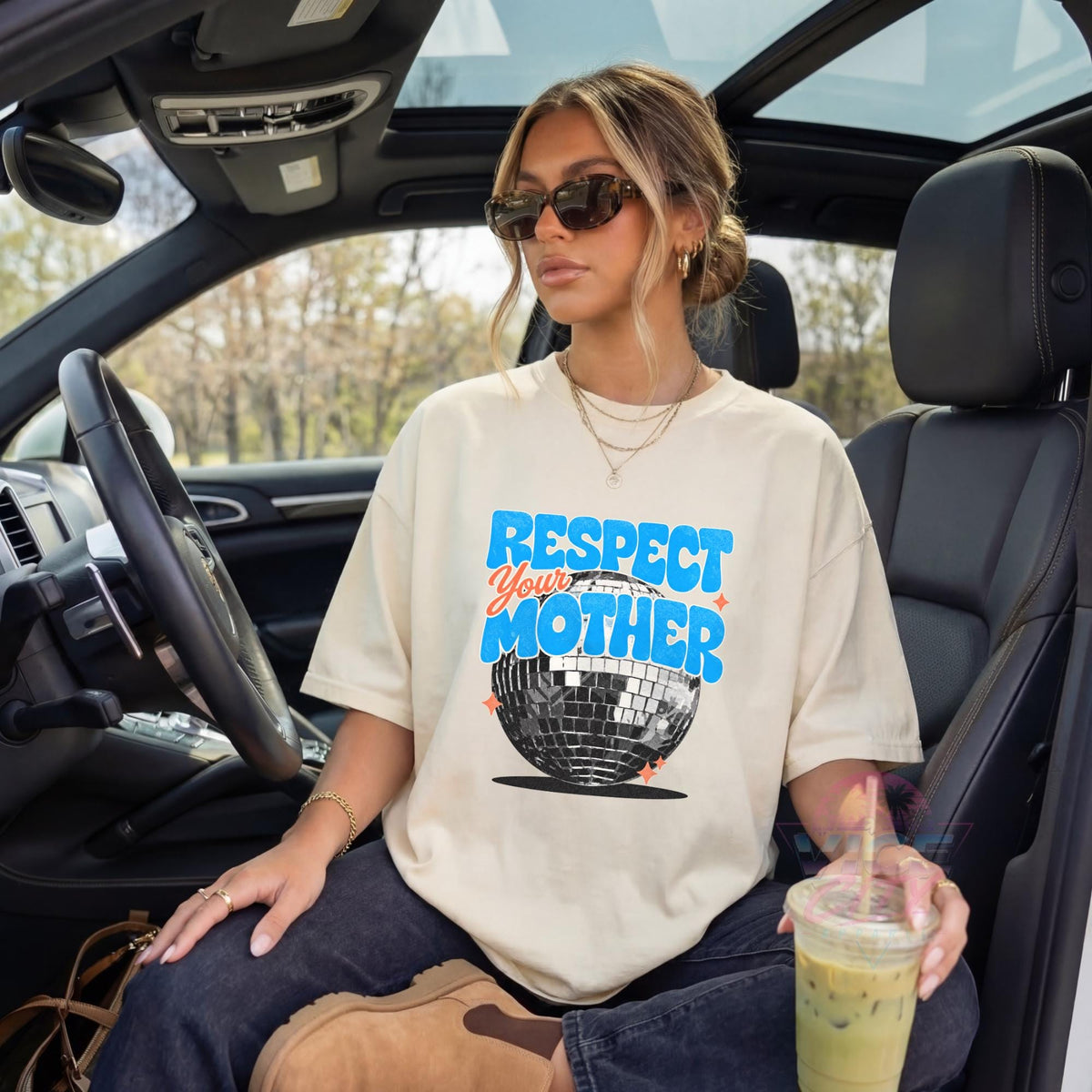 Respect Your Mother Disco Ball Shirt, Retro Mom T-Shirt, Funny Mama Graphic Tee, Comfort Colors Mom Tee, Mothers Day Gift for Mom