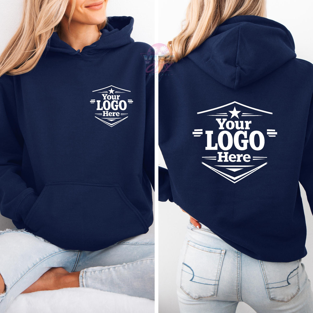 Custom Business Logo Hoodie, Personalized Brand Sweatshirt, Front & Back Custom Logo Shirt, Your Design Here Hoodie, Team Apparel