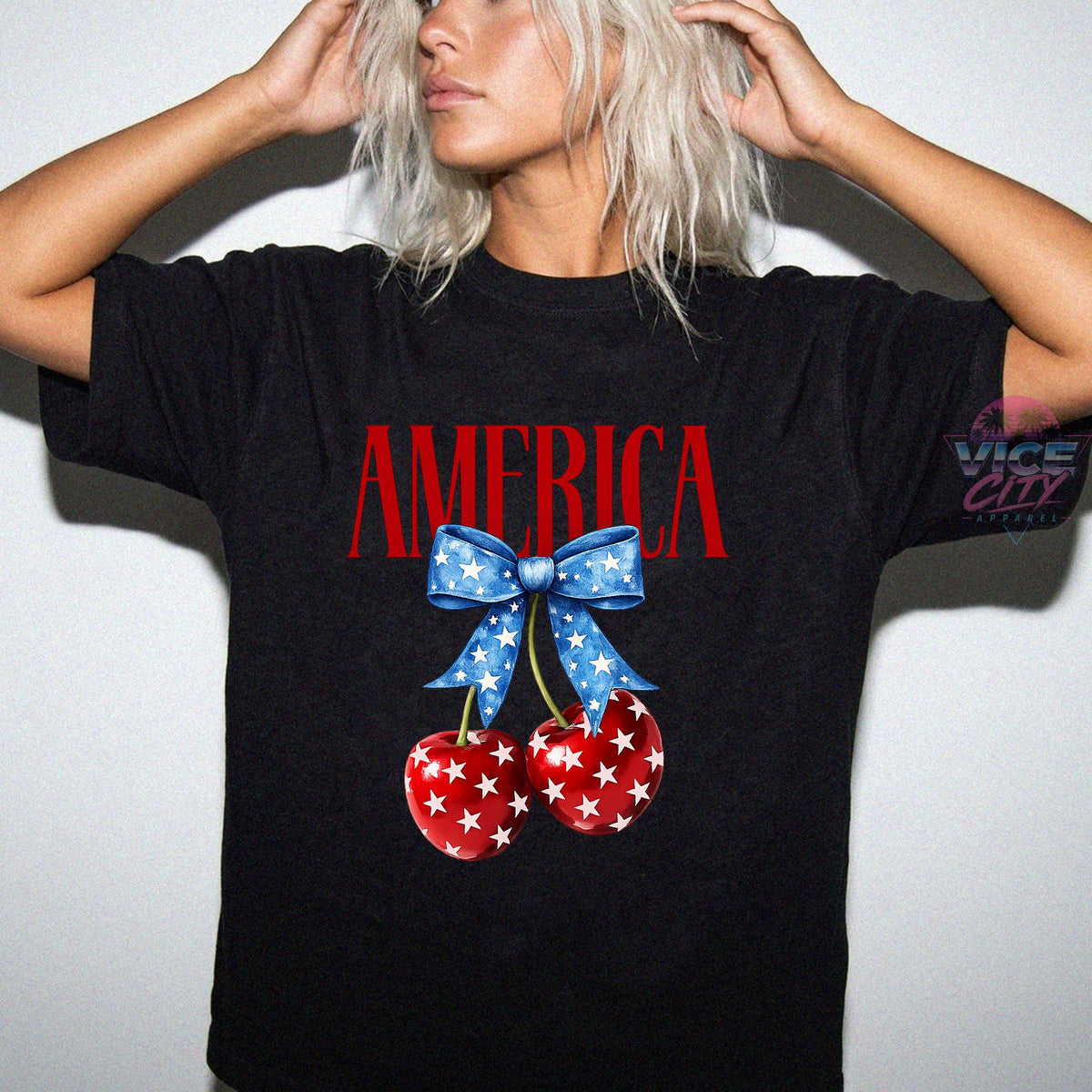 Retro American 4th of July T-shirt, oversized preppy USA T-shirt, aesthetic and comfortable patriotic colors, adorable summer fashion