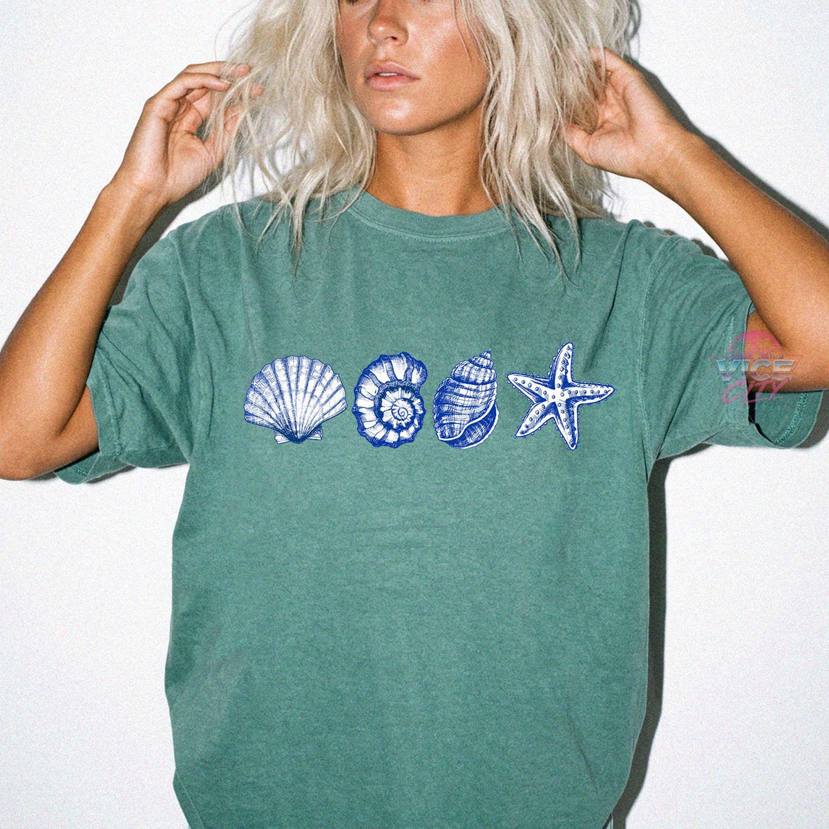 Shell Shirt, Beach Shirt, Women's Summer Shirt, Gift for Ocean Lovers, Shell Shirt, Cute Vacation Shirt, Travel Shirt