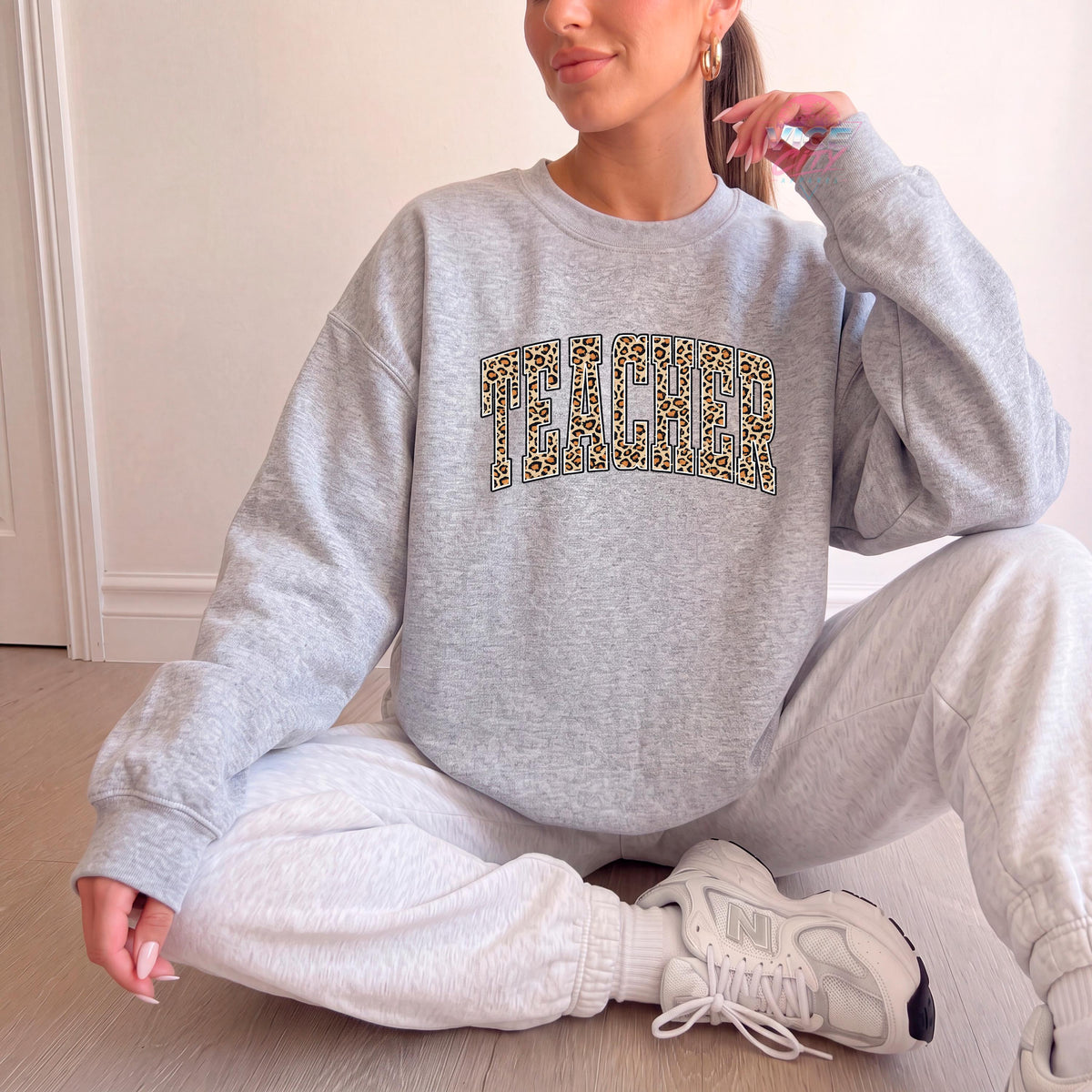 Leopard print teacher sweatshirt