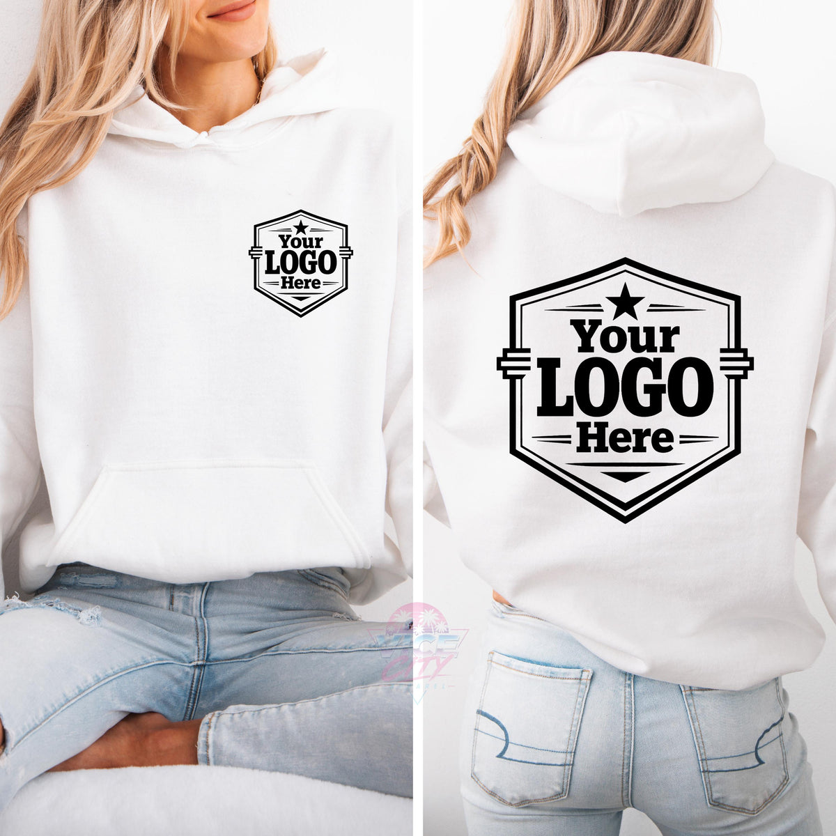 Custom Business Logo Hoodie, Personalized Brand Sweatshirt, Front & Back Custom Logo Shirt, Your Design Here Hoodie, Team Apparel