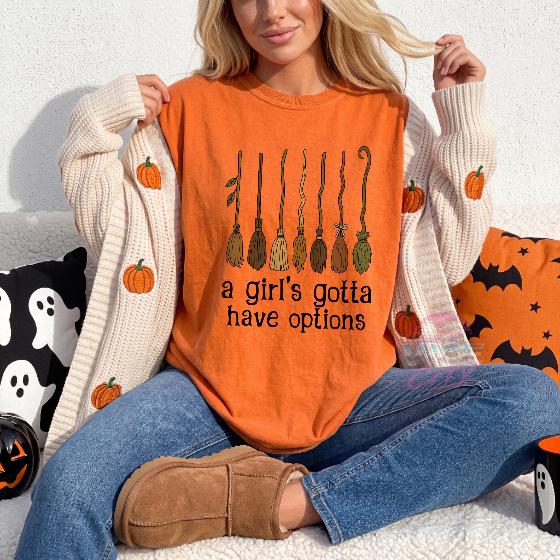 Funny Witch Shirt, A Girls Gotta Have Options Shirt