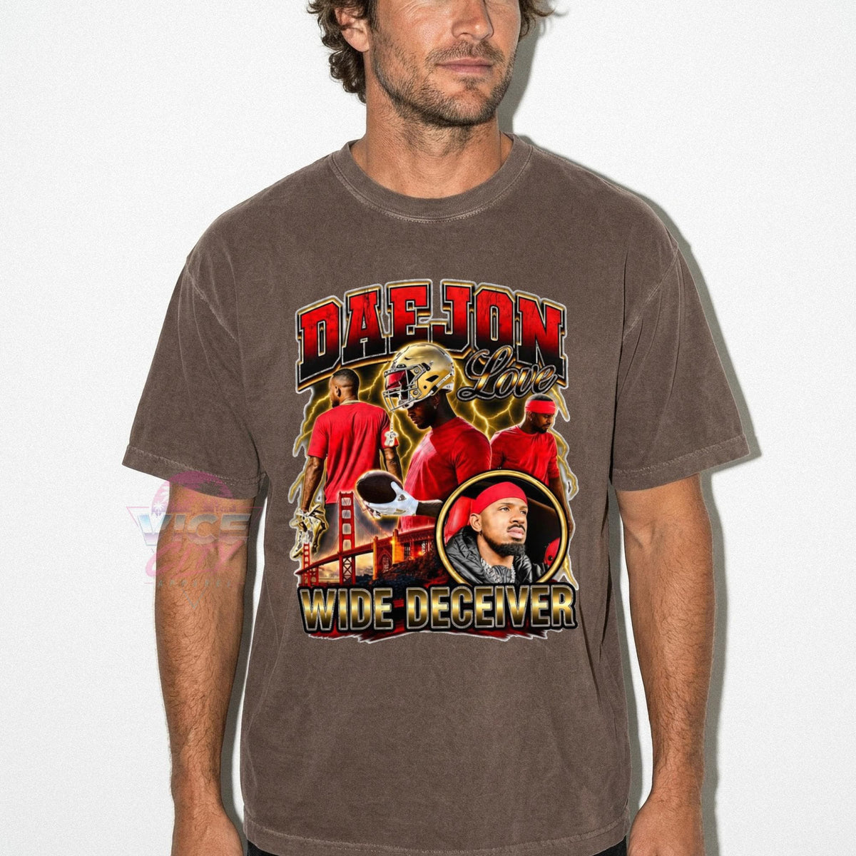 Daejon Love Wide Receiver Fake Football Player T Shirt