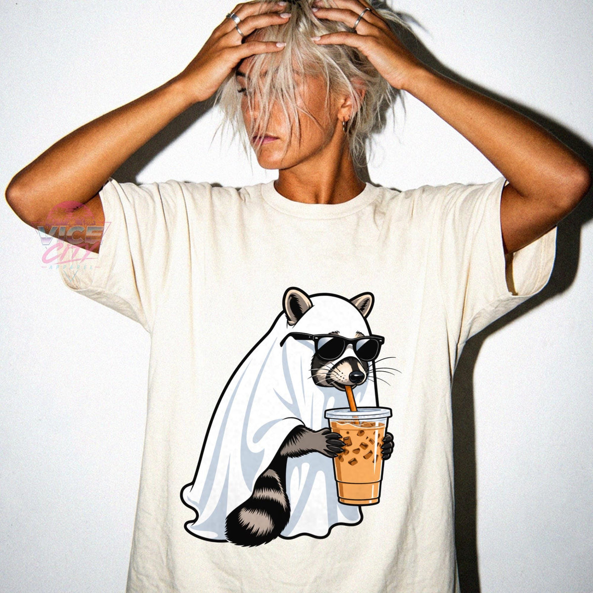 Ghost Raccoon Halloween T-Shirt