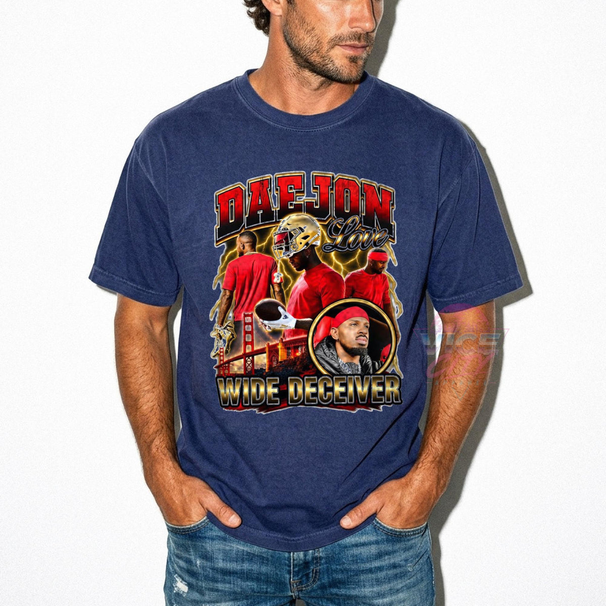 Daejon Love Wide Receiver Fake Football Player T Shirt