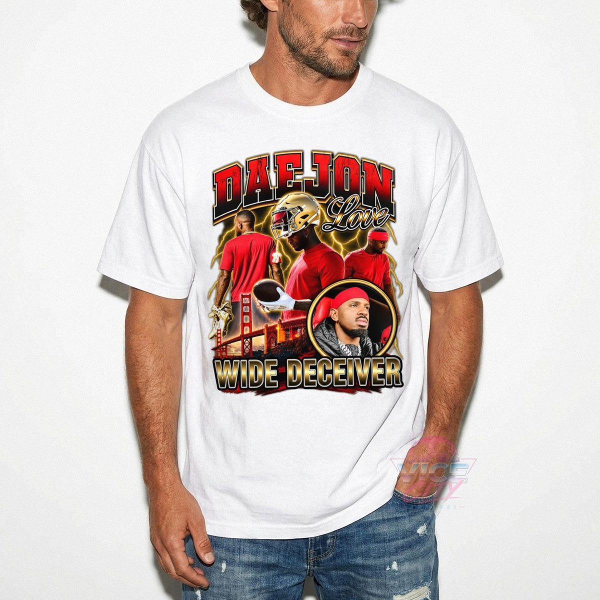 Daejon Love Wide Deceiver T-shirt, funny football meme T-shirt