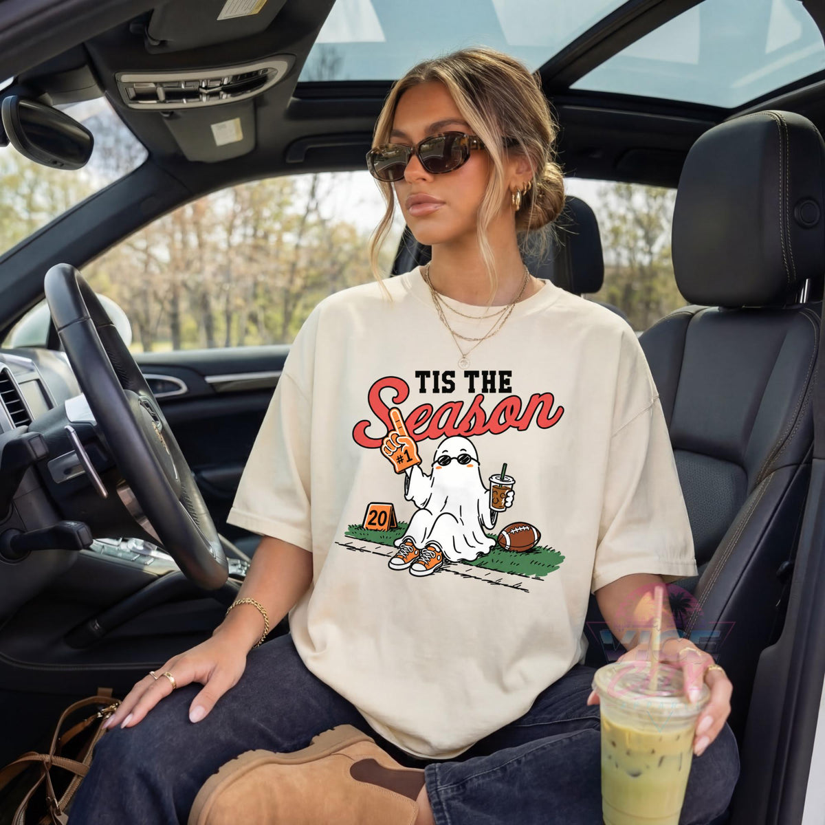Halloween Iced Coffee T-Shirt  for Spooky Match Day