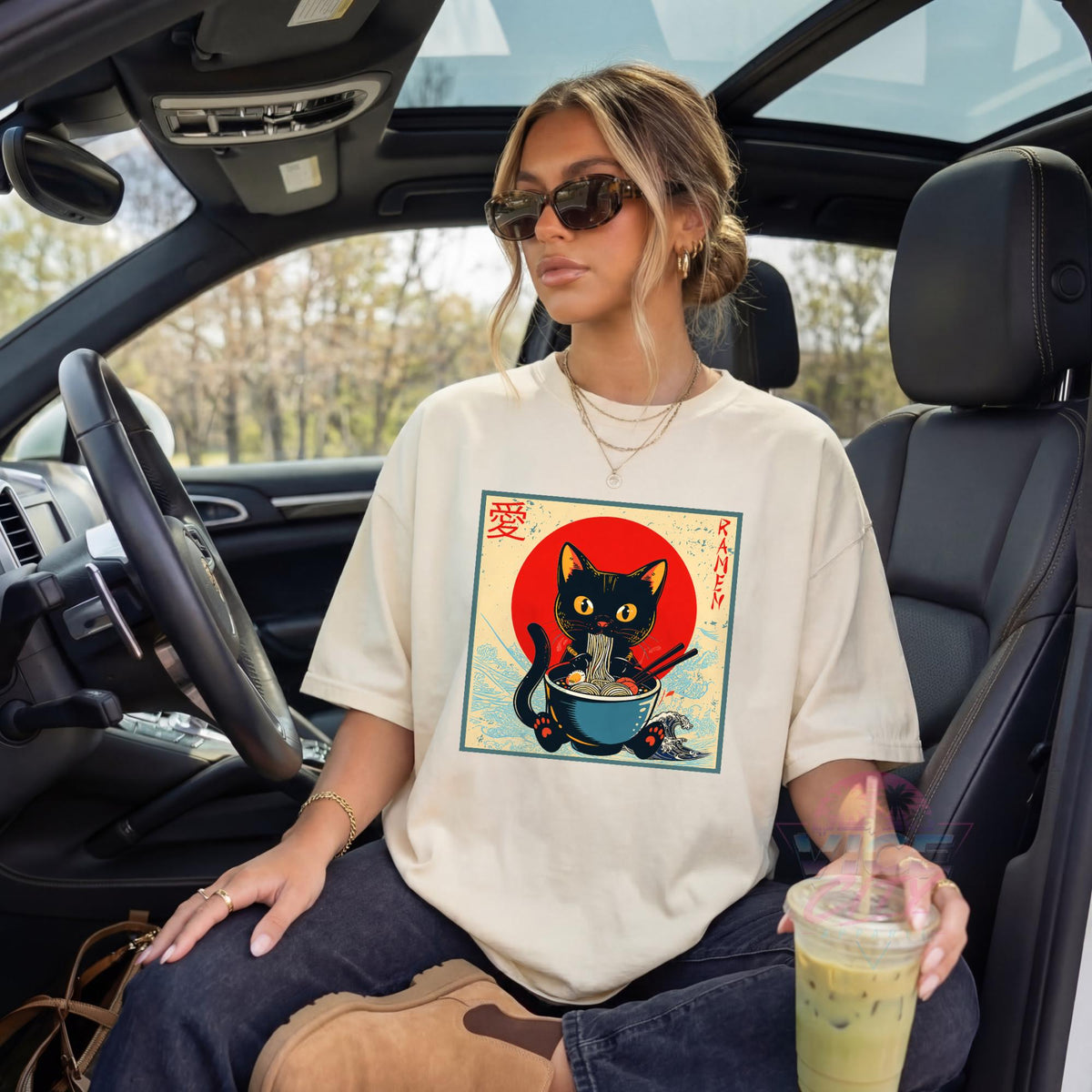 Retro Cat Ramen T-Shirt
