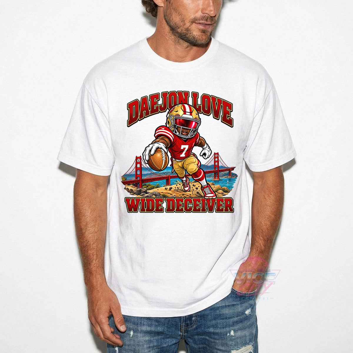 Daejon Love Wide Receiver Fake Football Player T Shirt