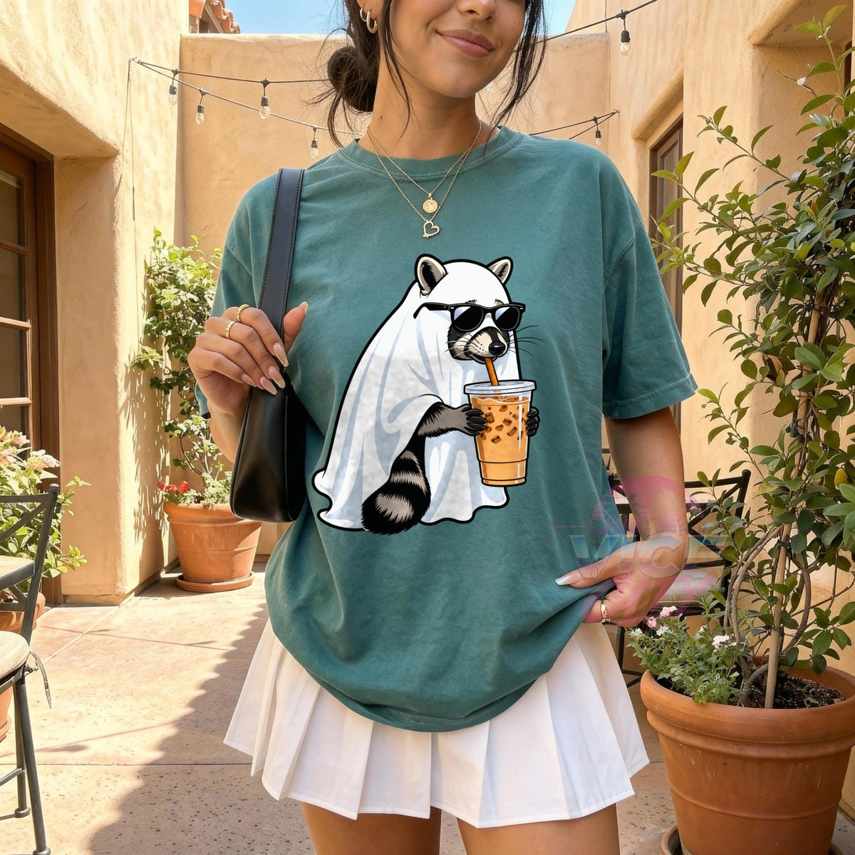 Ghost Raccoon Halloween T-Shirt