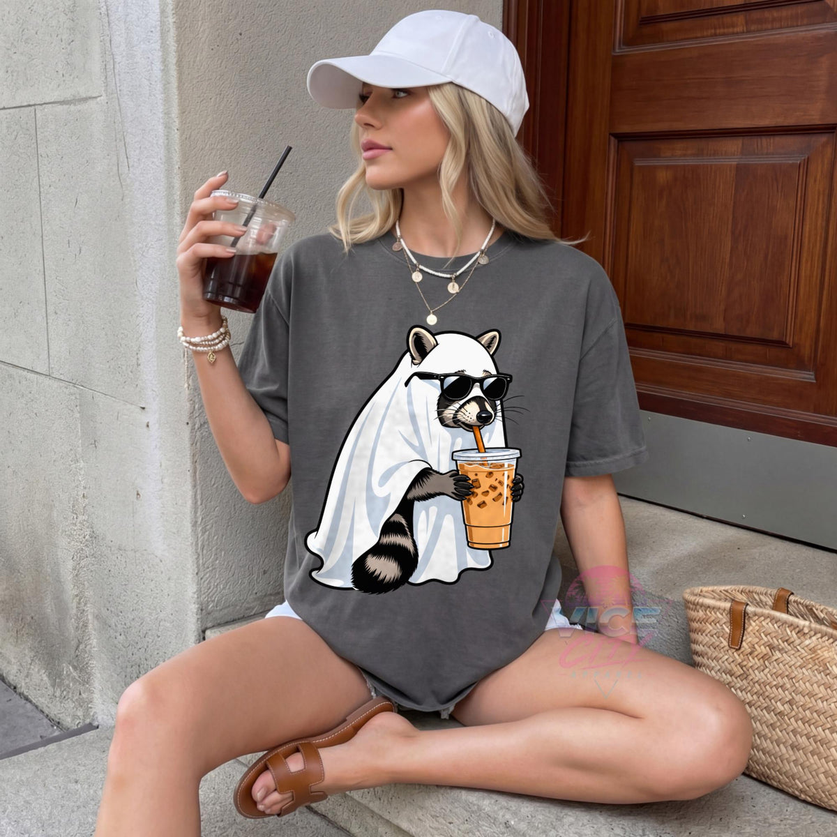 Ghost Raccoon Halloween T-Shirt