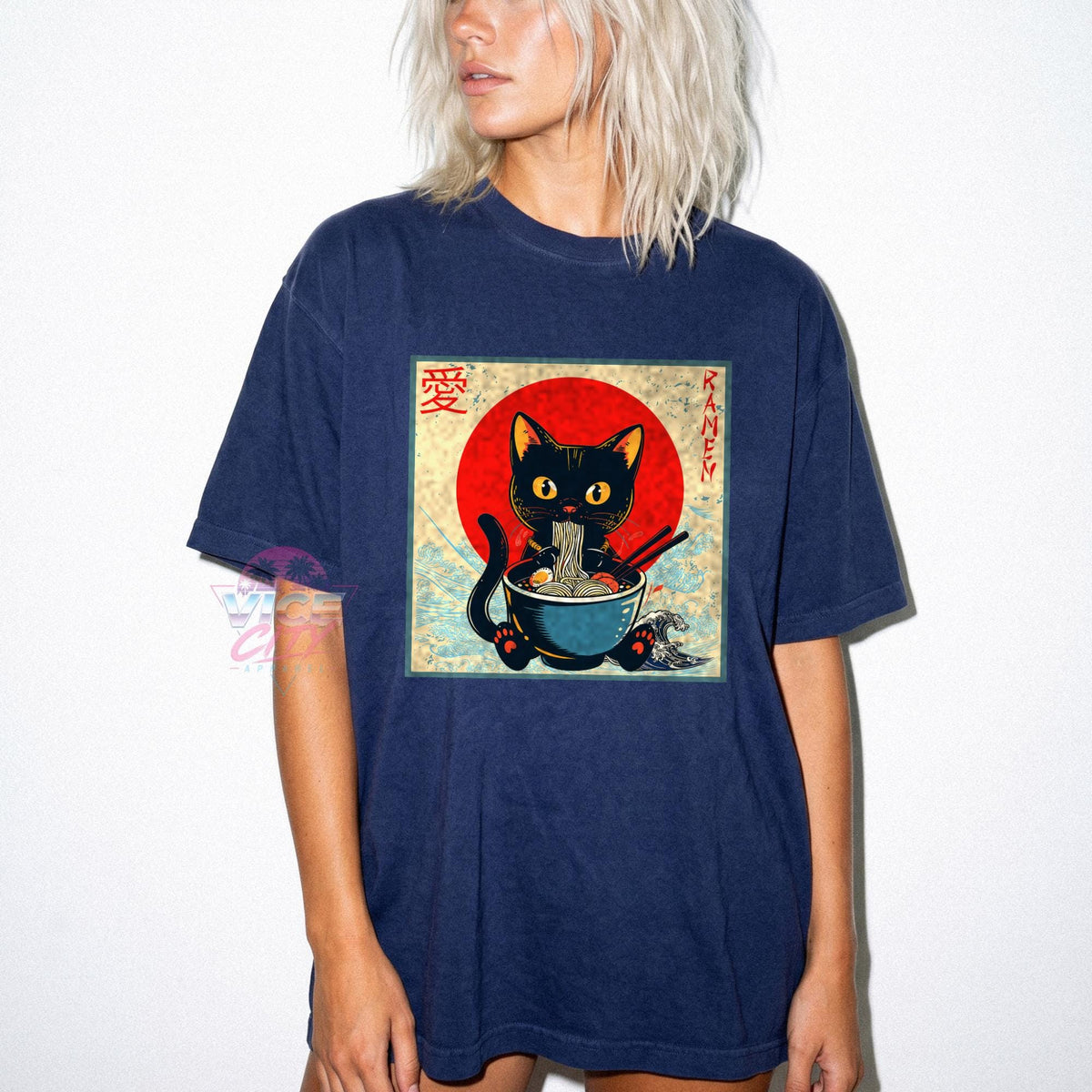 Retro Cat Ramen T-Shirt