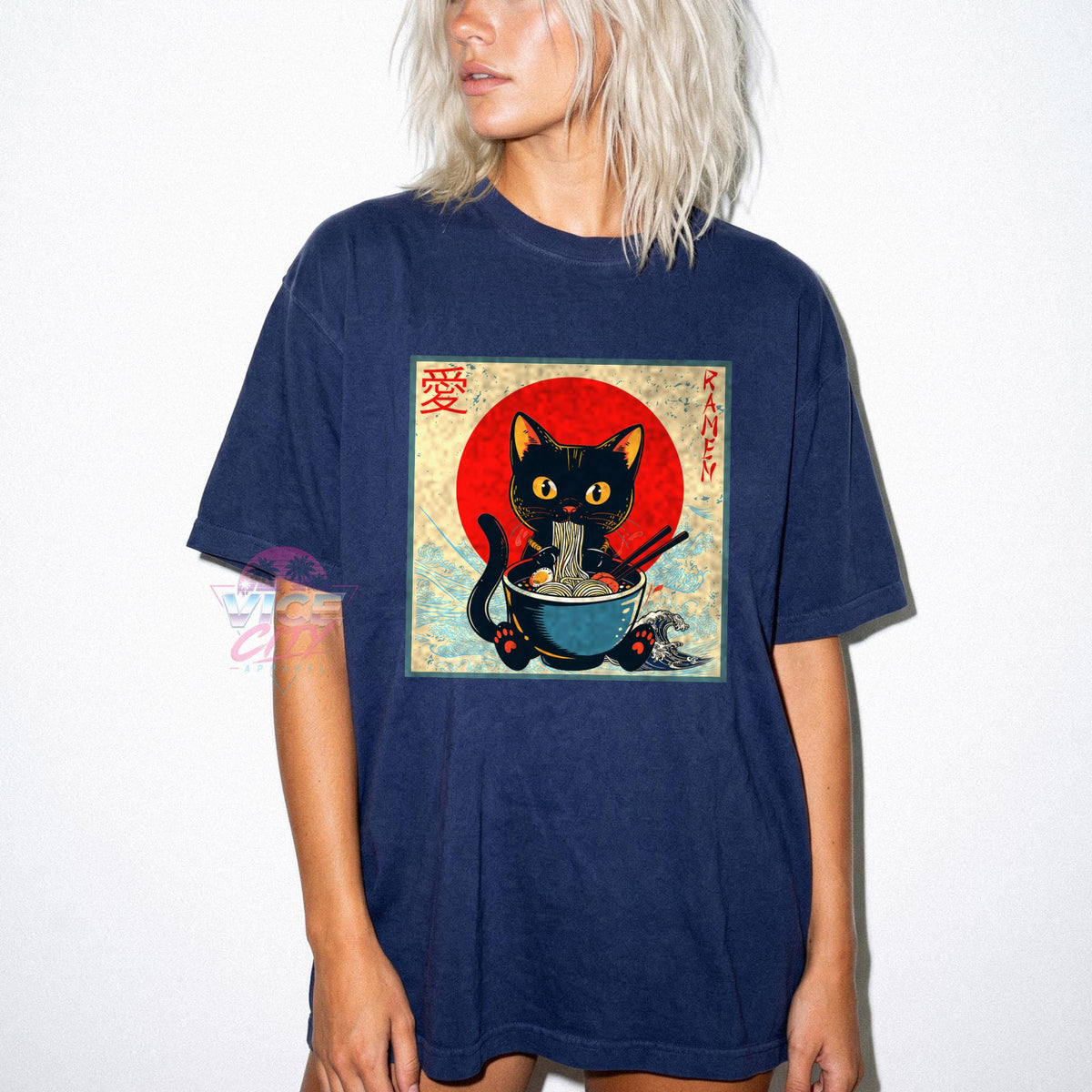 Retro Cat Ramen T-Shirt