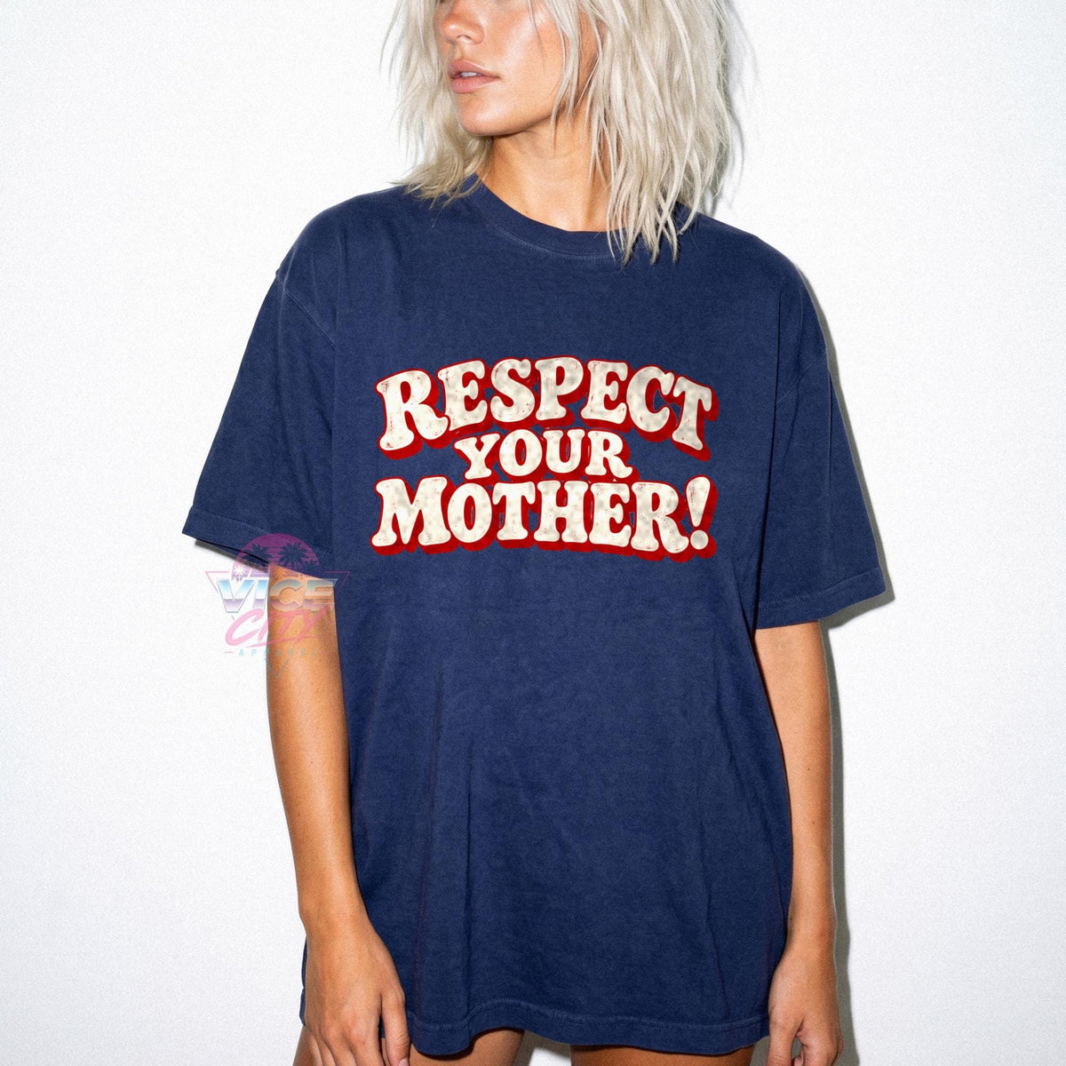 Respect Your Mother T-Shirt, Romantic Retro T-Shirt with Comforting Colors for Mom, Christmas Gift