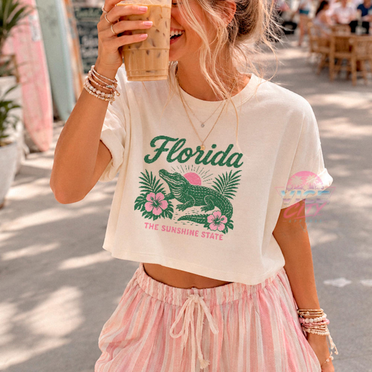Florida Sunshine State Alligator Tee