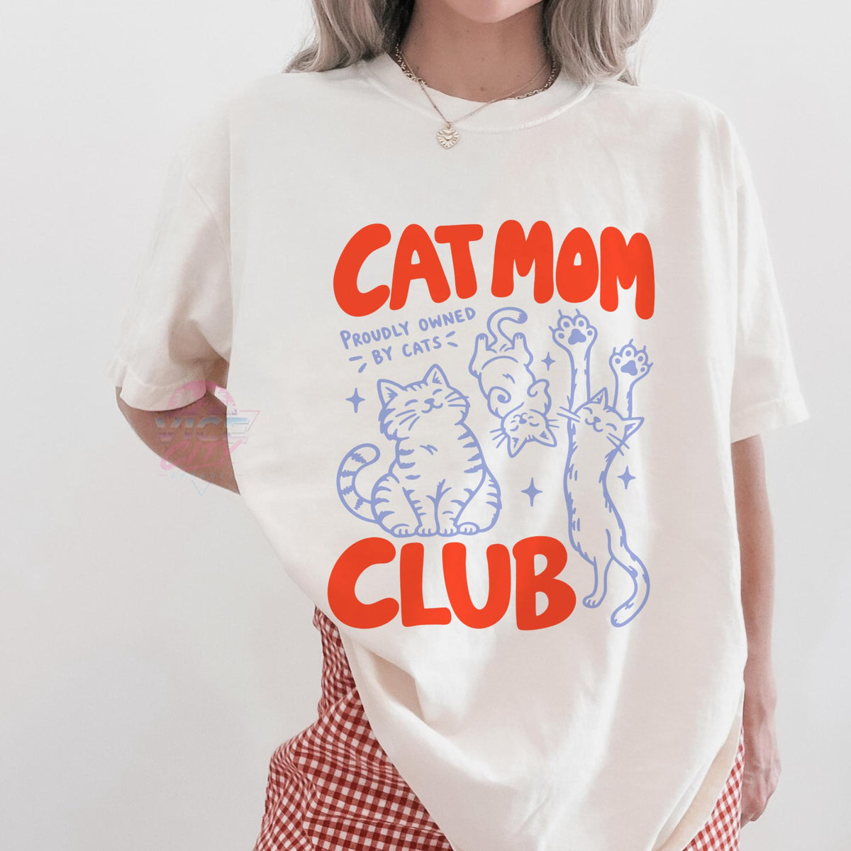 Cat Mom Club T-Shirt, Proudly Owned by Cats Tee, Cute Cat Lover Shirt, Cat Mom Gift, Funny Cat Owner Tee