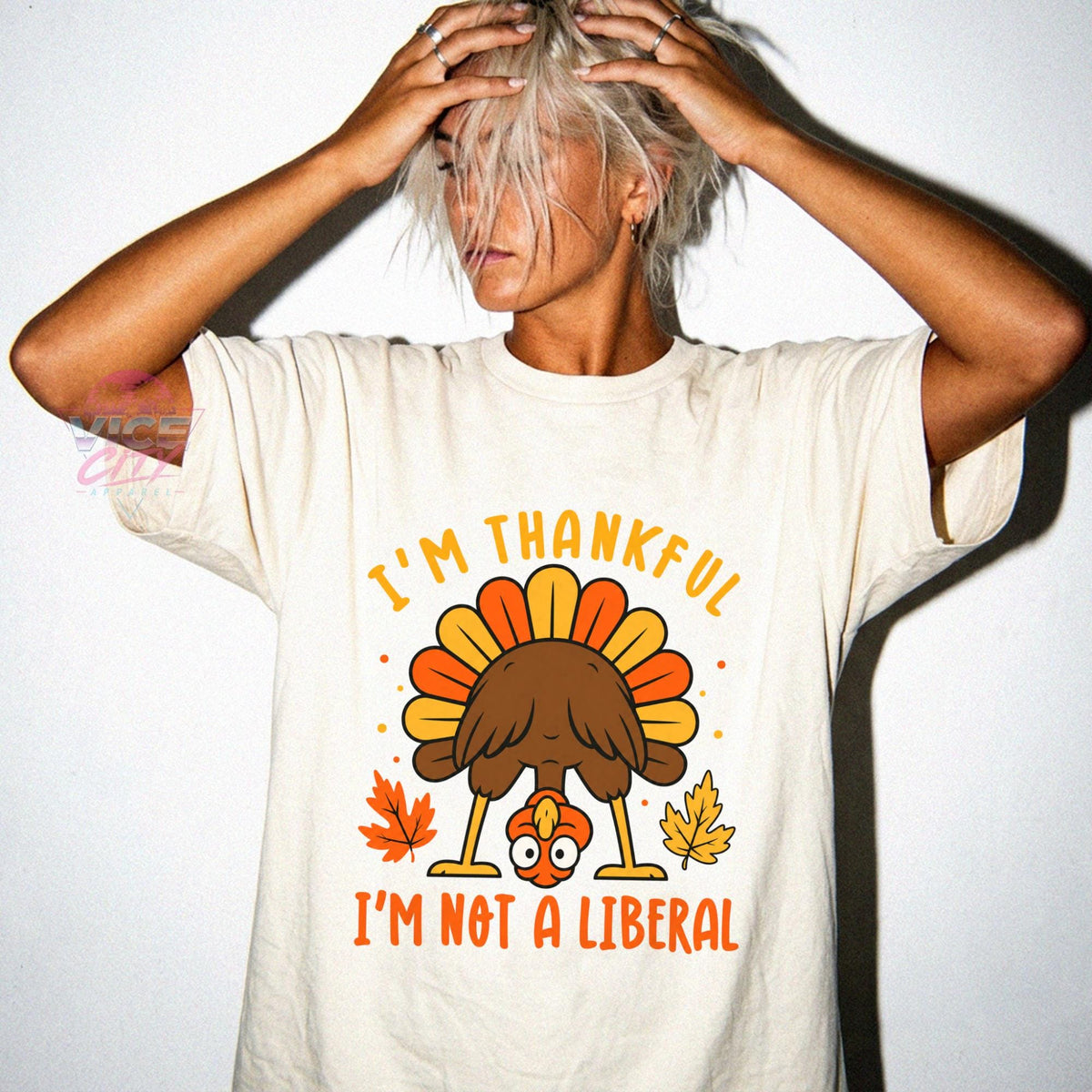 I'm Thankful I'm Not a Liberal Shirt, Funny Thanksgiving Turkey Tee, Comfort Colors Conservative T-Shirt, Republican Gift, Fall Graphic Tee