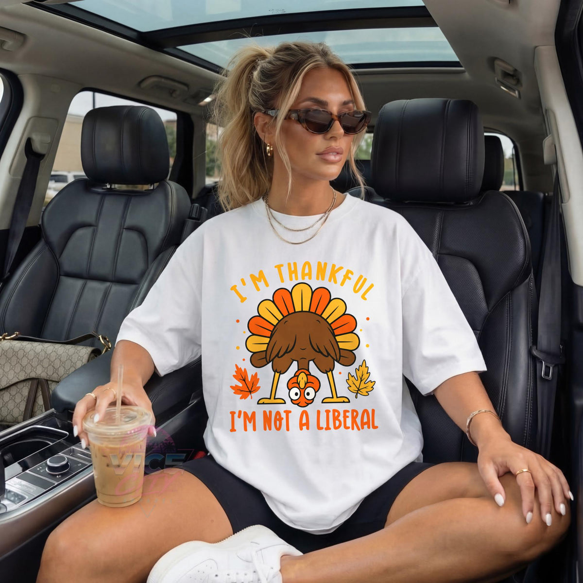 I'm Thankful I'm Not a Liberal Shirt, Funny Thanksgiving Turkey Tee, Comfort Colors Conservative T-Shirt, Republican Gift, Fall Graphic Tee