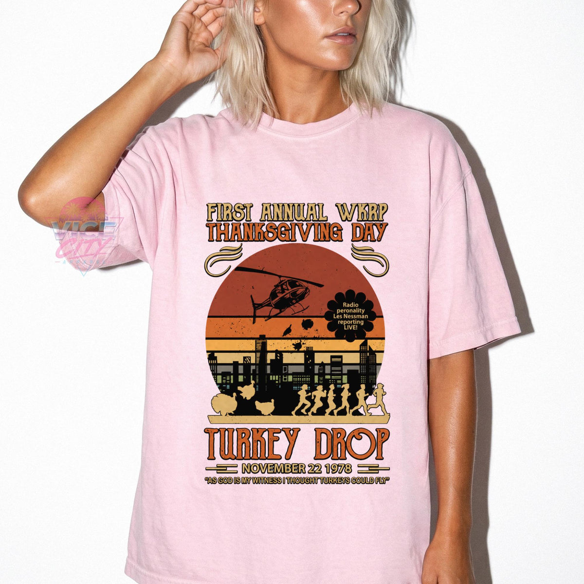 Thanksgiving Turkey Drop Shirt, I Thought Turkeys Could Fly Tee, Funny Retro 1978 Thanksgiving T-Shirt, Comfort Colors Fall Graphic Tee