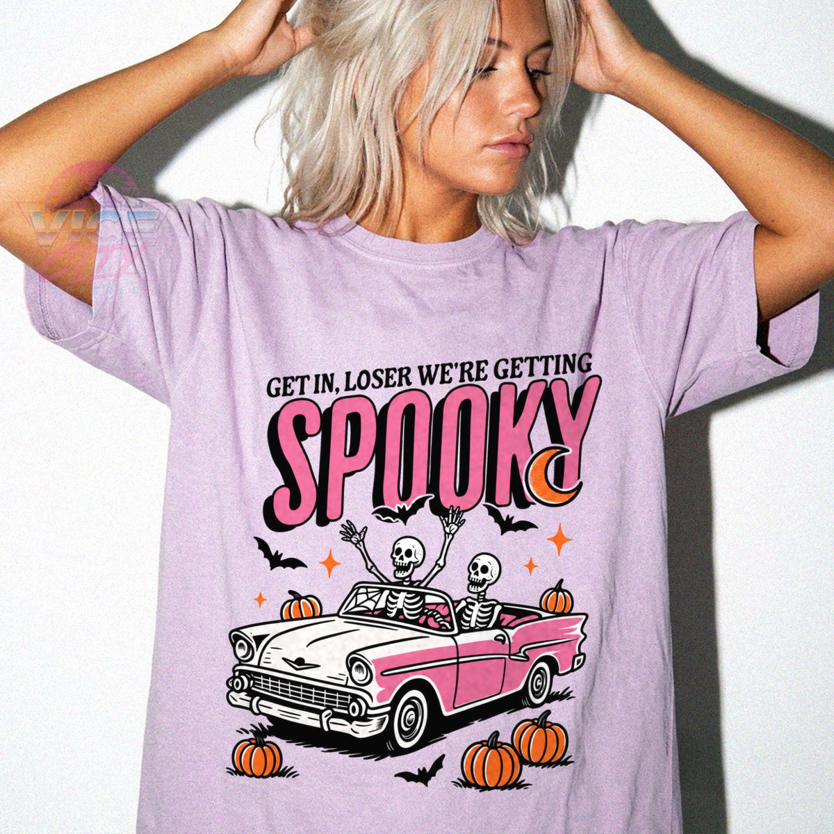 Get In Loser T-shirt that's scary, spooky season, retro Halloween