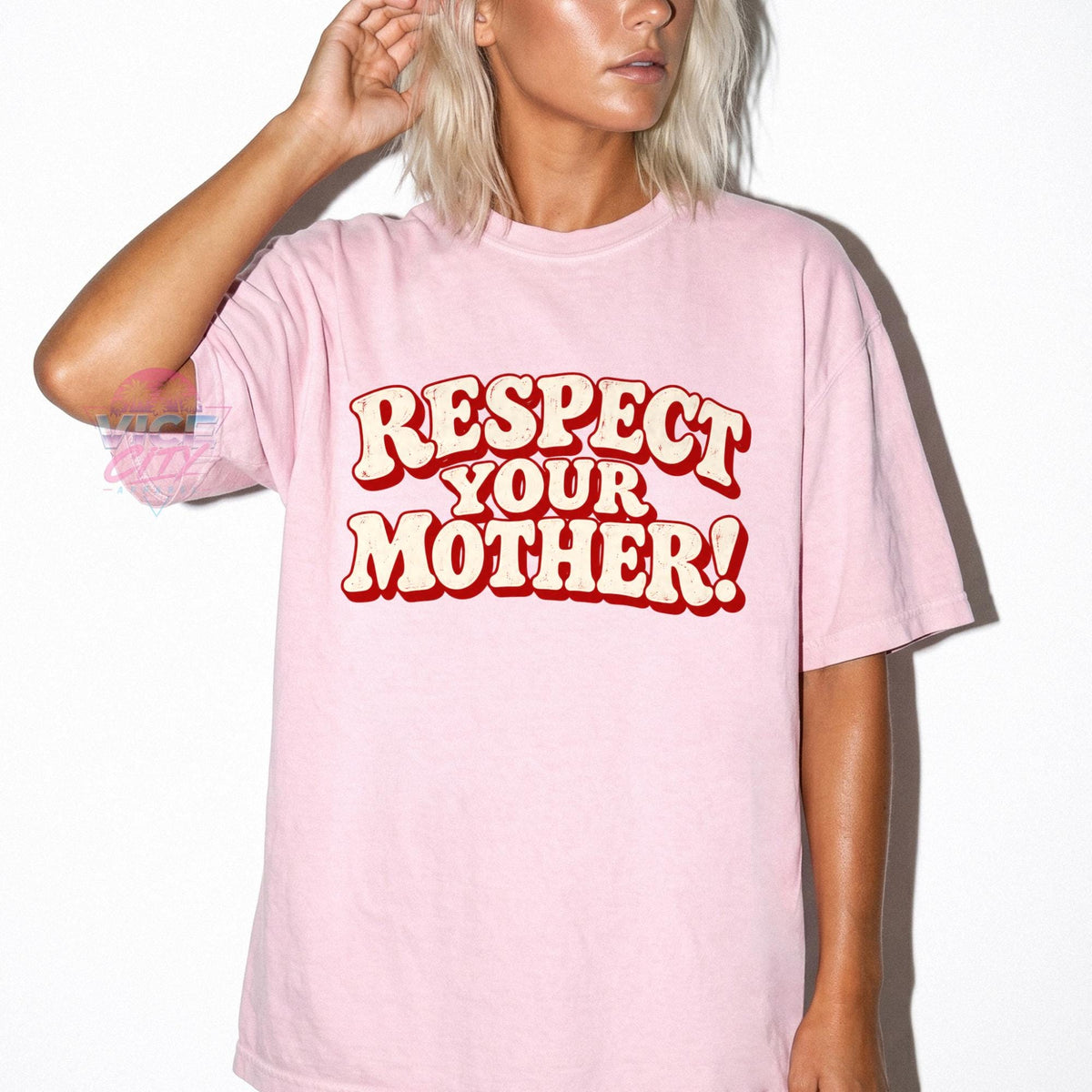 Respect Your Mother T-Shirt, Romantic Retro T-Shirt with Comforting Colors for Mom, Christmas Gift