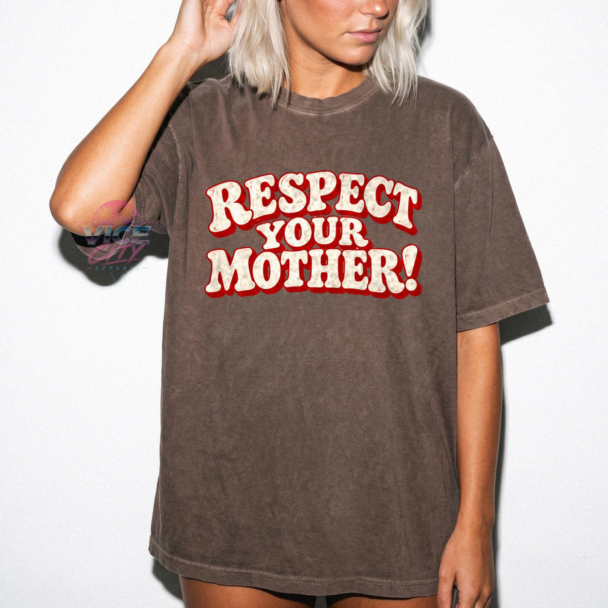 Respect Your Mother T-Shirt, Romantic Retro T-Shirt with Comforting Colors for Mom, Christmas Gift