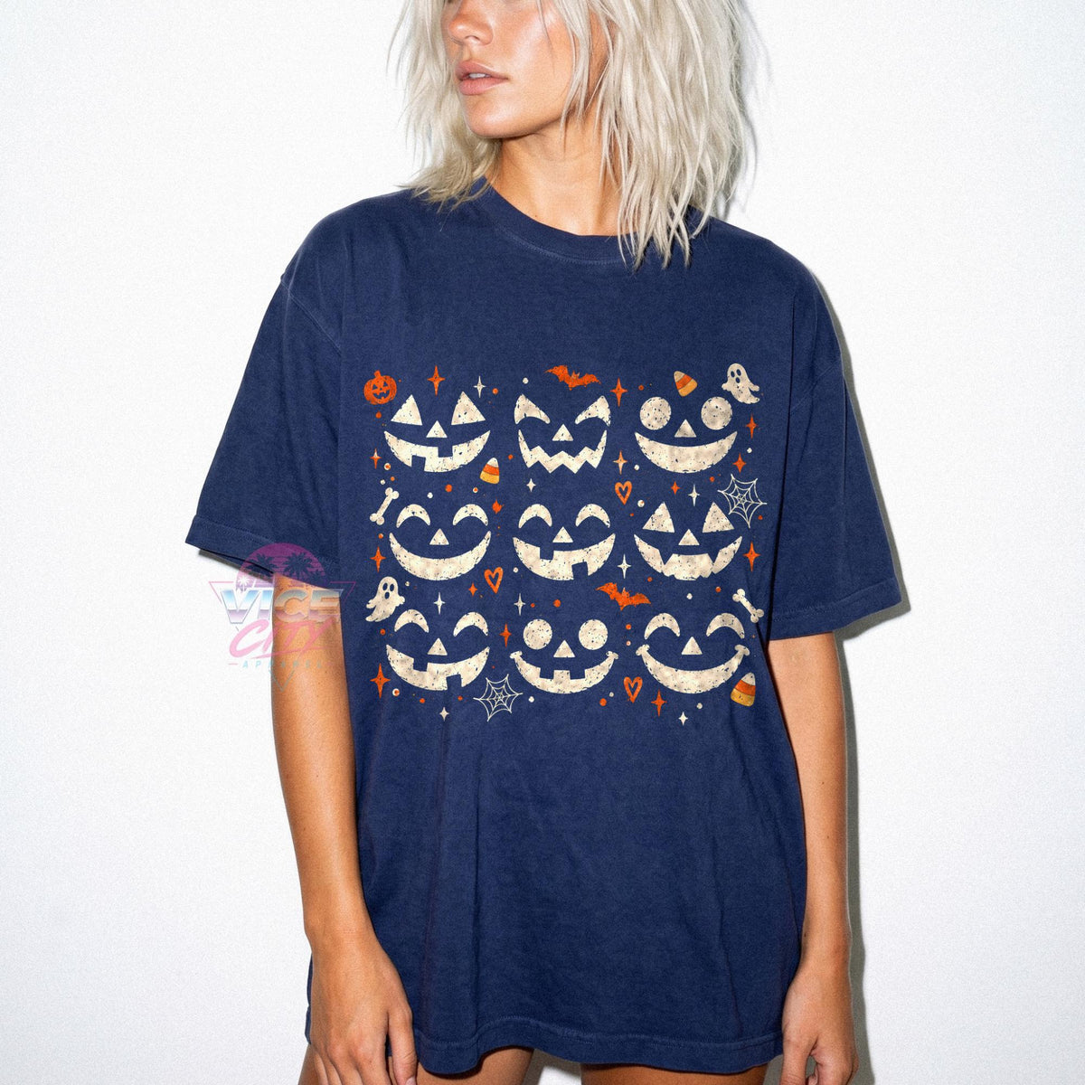 Pumpkin Faces Halloween Shirt, Jack O Lantern Comfort Colors Tee, Spooky Season