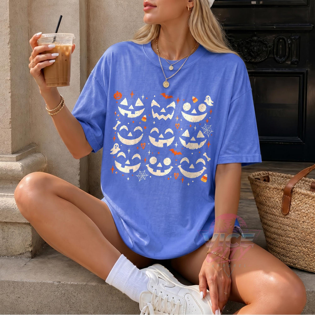 Pumpkin Faces Halloween Shirt, Jack O Lantern Comfort Colors Tee, Spooky Season