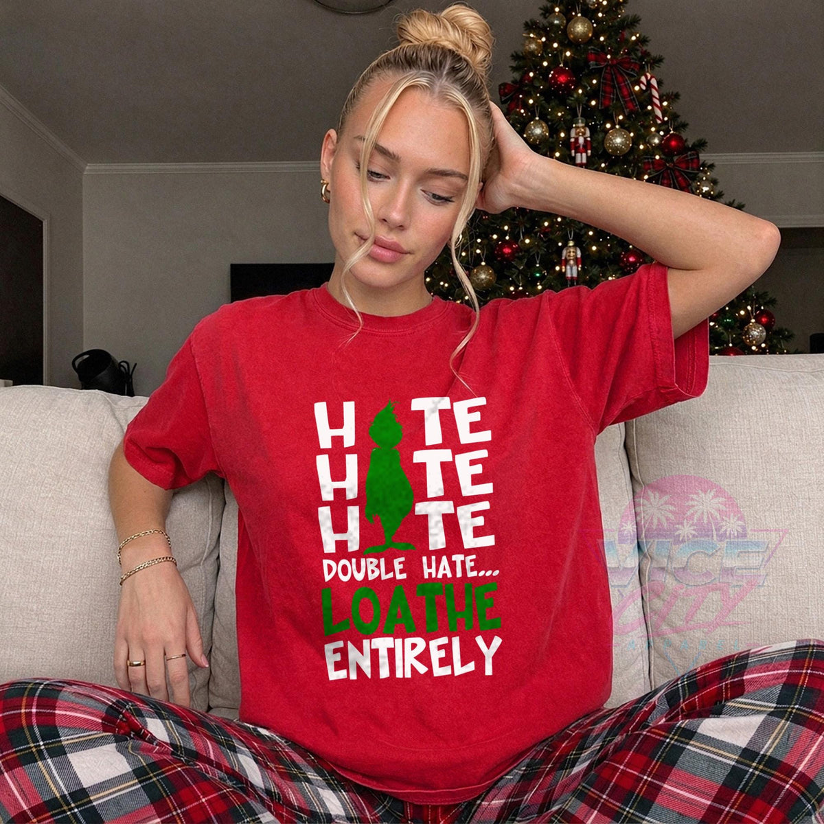 Hate Hate Hate Double Hate Loathe Entirely shirt, Funny Christmas Crewneck, Sarcastic Holiday, Grumpy Xmas Shirt for Women