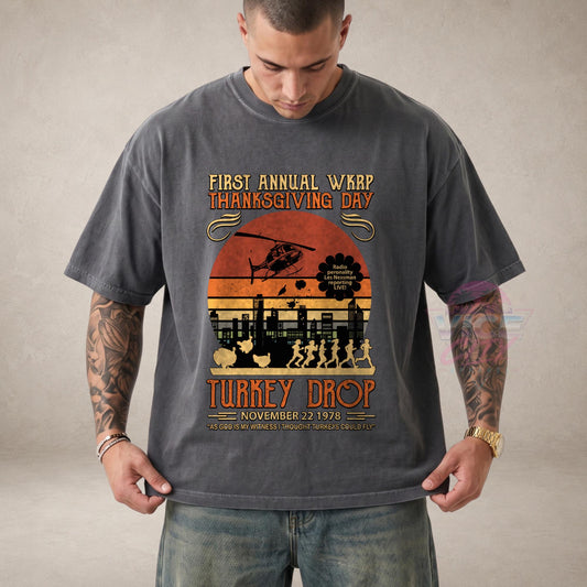 Thanksgiving Turkey Drop Shirt, I Thought Turkeys Could Fly Tee, Funny Retro 1978 Thanksgiving T-Shirt, Comfort Colors Fall Graphic Tee