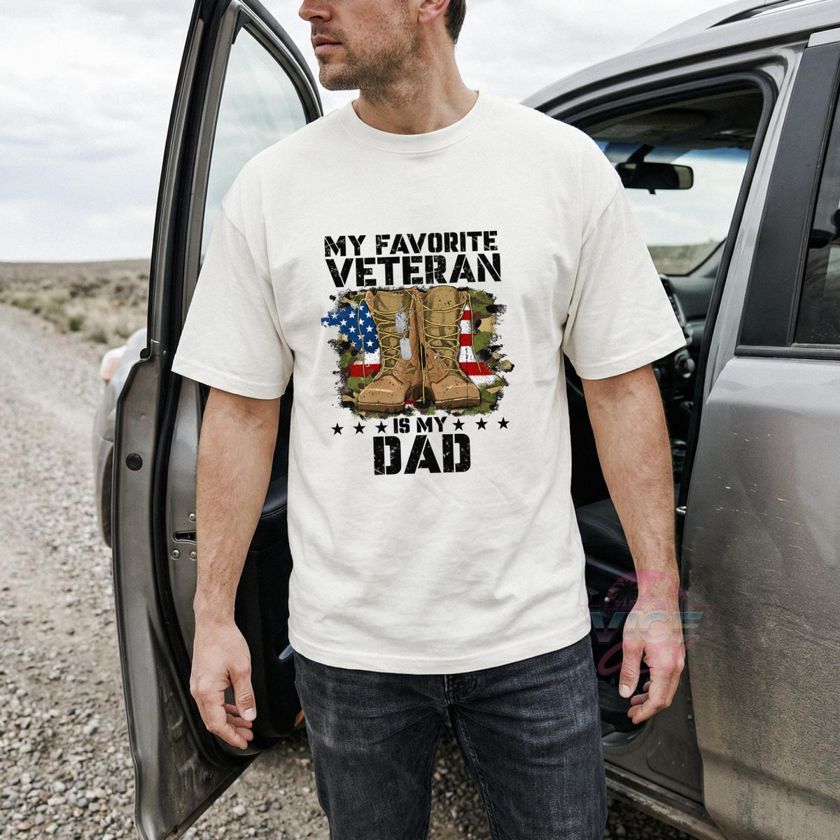 My Favorite Veteran Is My Dad Shirt, Comfort Colors Veteran Dad Tee, Military Dad Gift, Veterans Day Shirt, Army Boots American Flag Tee