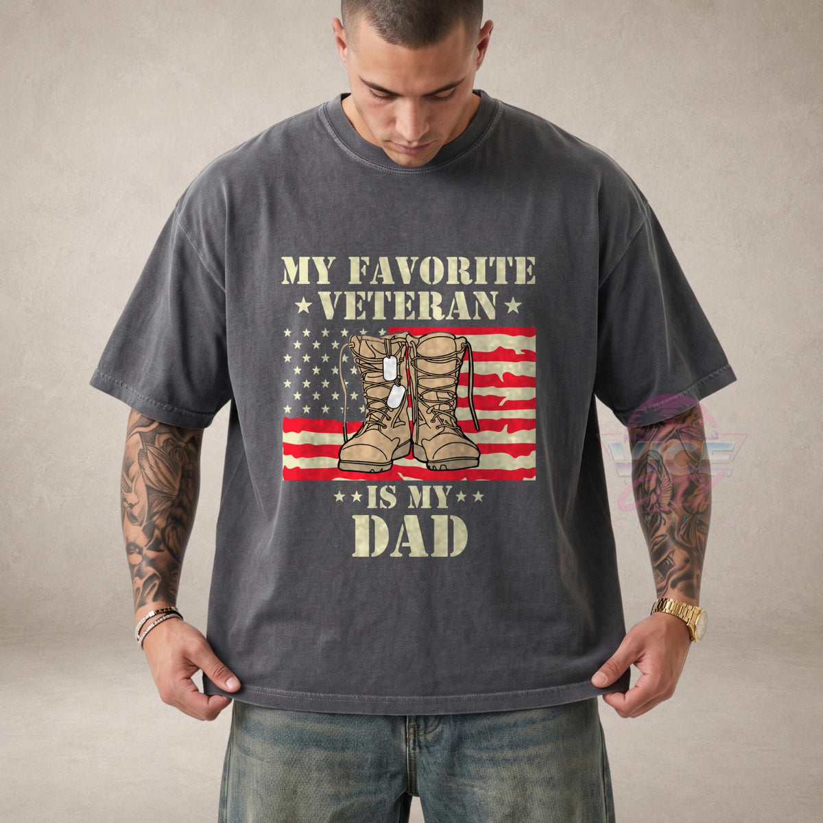 My Favorite Veteran Is My Dad Shirt, Comfort Colors Veteran Dad Tee, Military Dad Gift, Veterans Day Shirt, Army Boots American Flag Tee