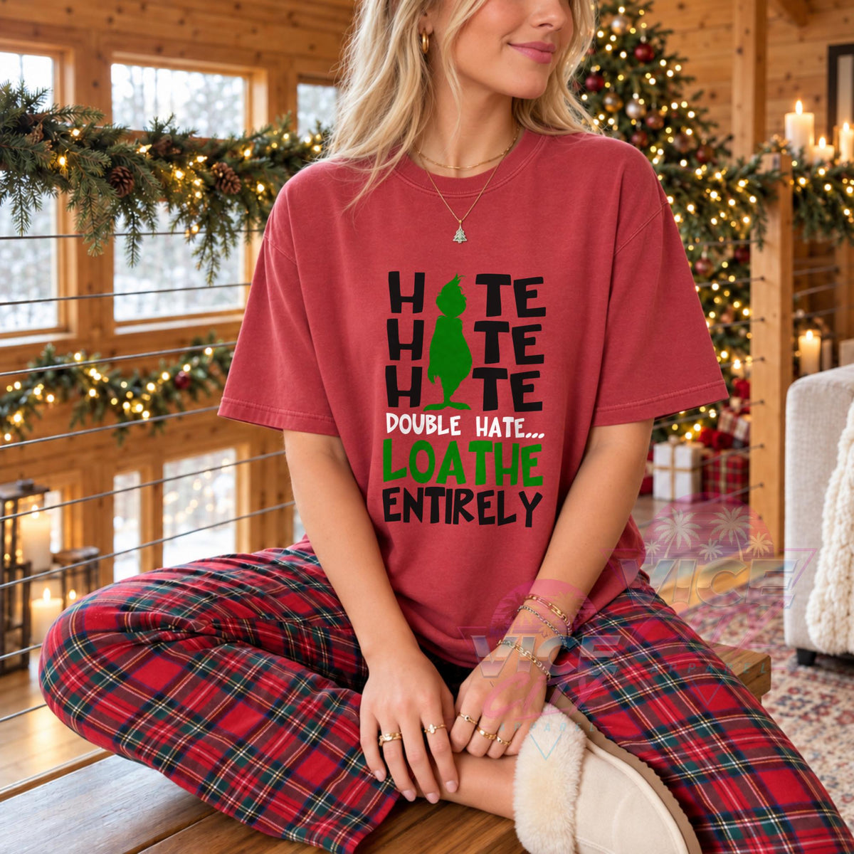 Hate Hate Hate Double Hate Loathe Entirely shirt, Funny Christmas Crewneck, Sarcastic Holiday, Grumpy Xmas Shirt for Women