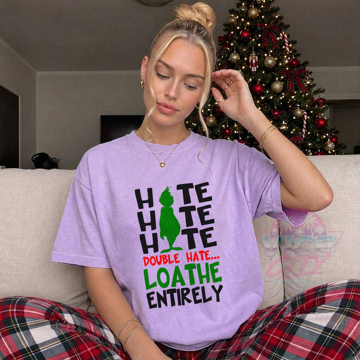 Hate Hate Hate Double Hate Loathe Entirely shirt, Funny Christmas Crewneck, Sarcastic Holiday, Grumpy Xmas Shirt for Women