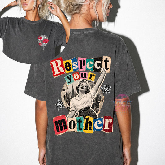 Disco Ball Print T-Shirt: Respect Disco Boxy Shirt, Romantic Retro Boxy Tee with Comforting Colors for Mom, Christmas Gift Boxy Shirt